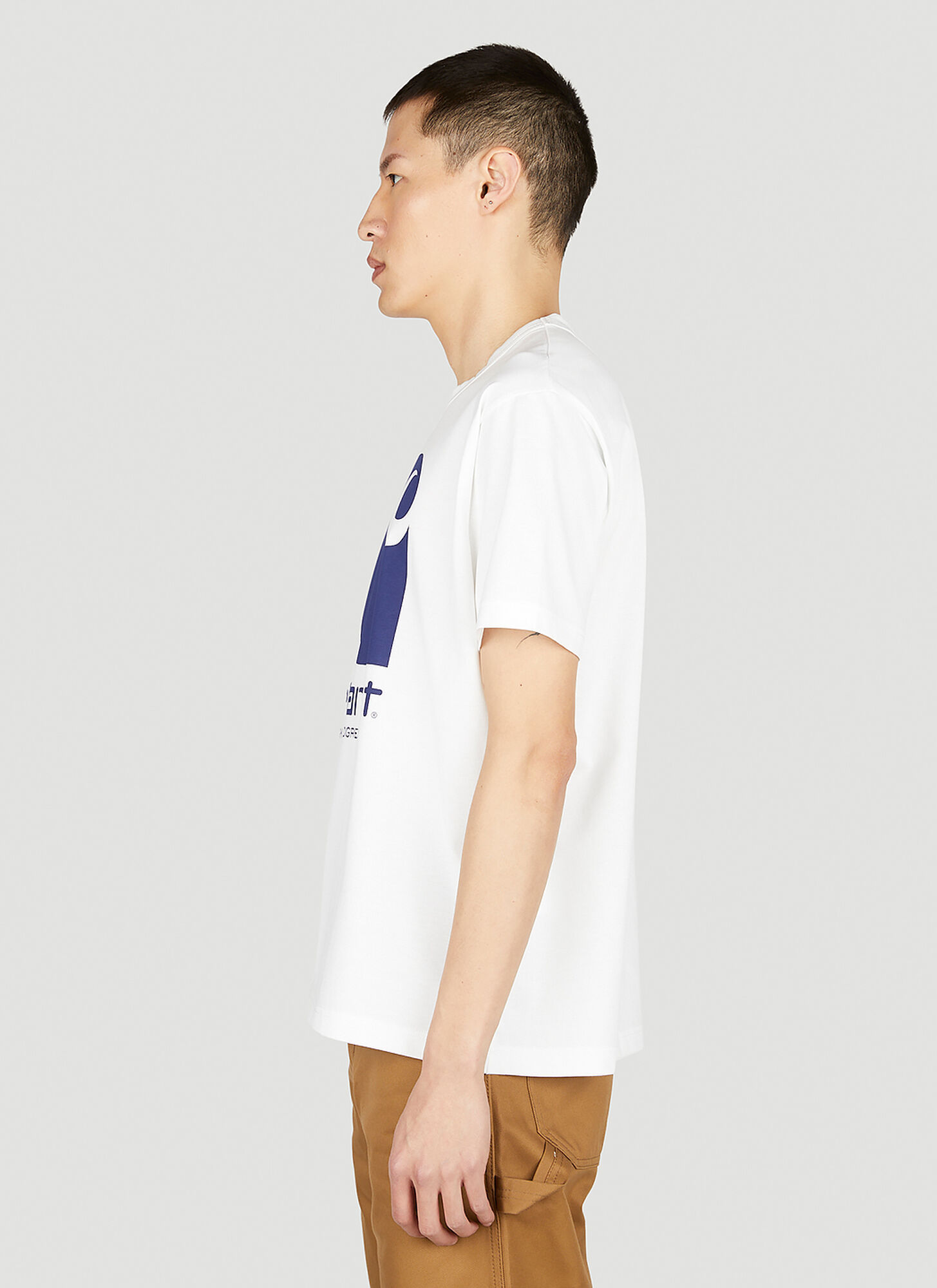 Junya Watanabe X Carhartt Printed T-shirt With Round Neck In White