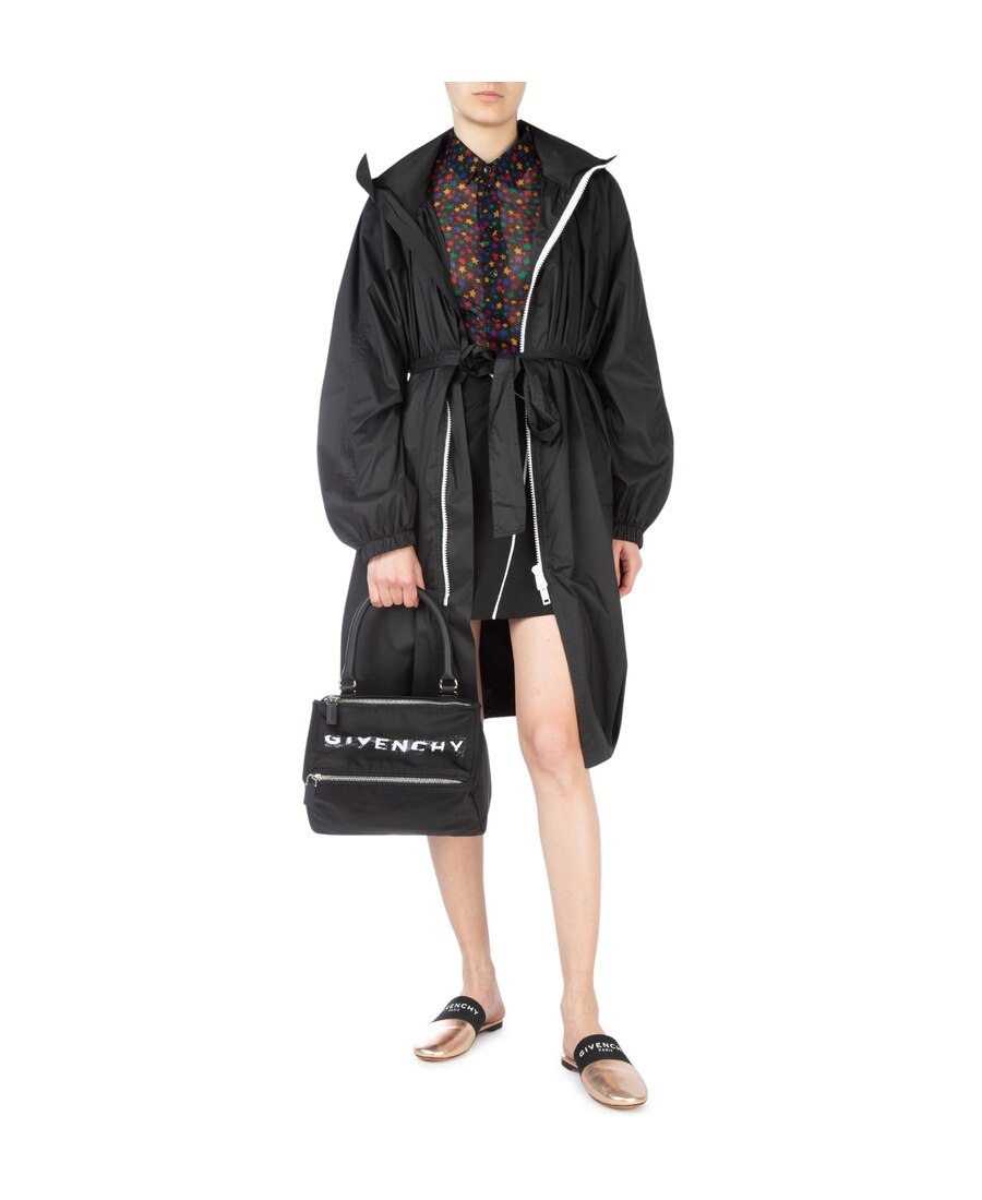 Givenchy Mid-length Belted Raincoat In Black