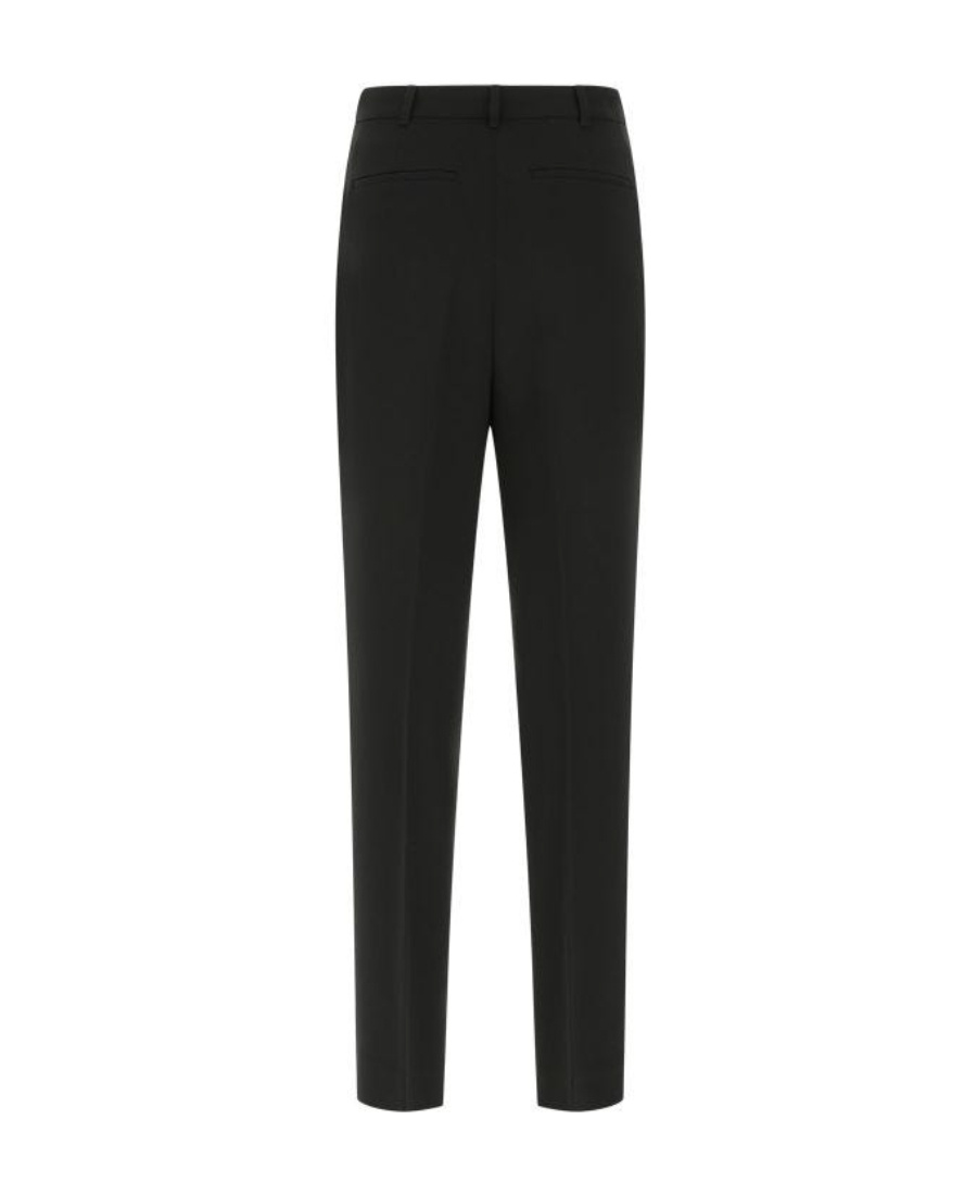 Shop Tory Burch Pleat-detail Four-pocket Tailored Trousers In Black