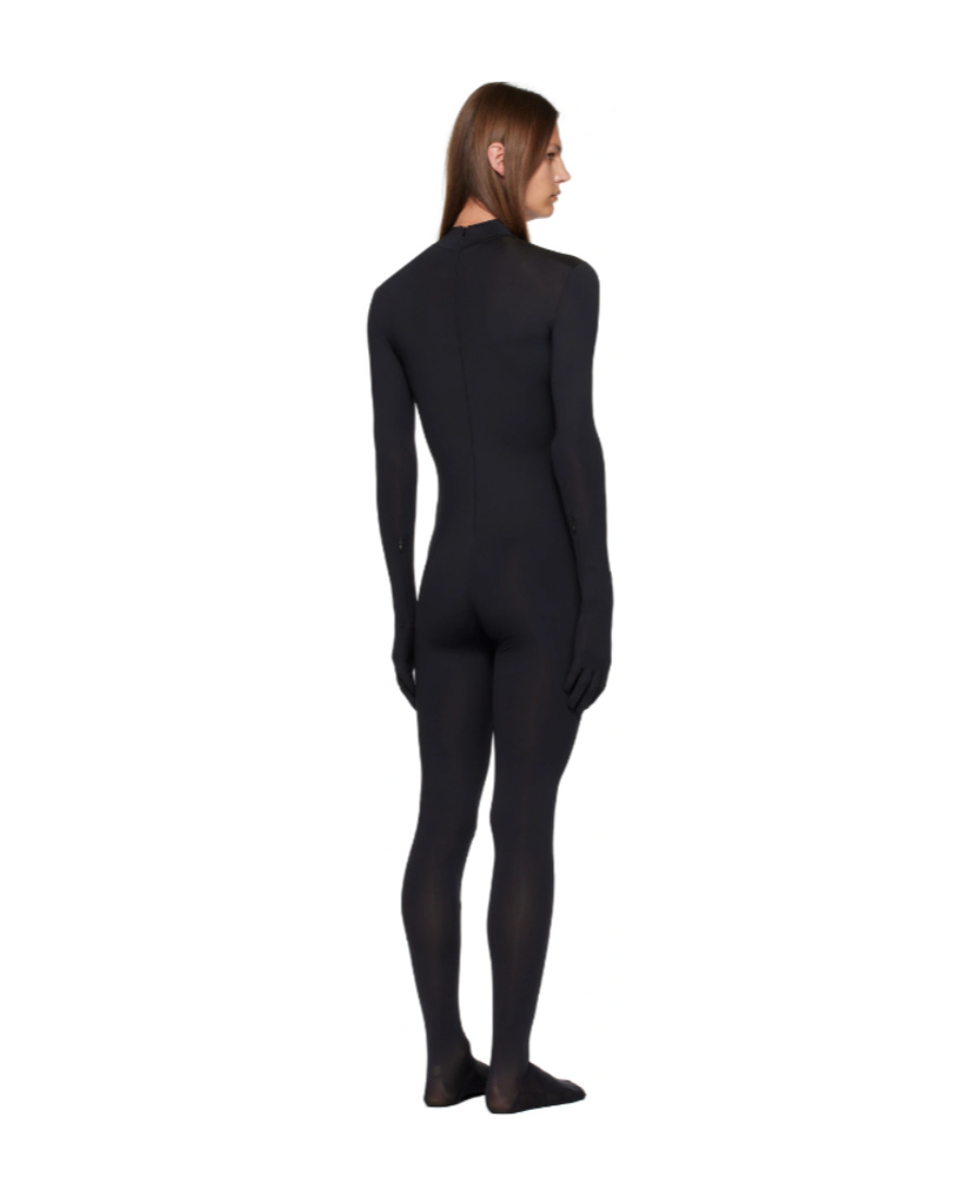 Vetements Mask-panel Skinny Jumpsuit In Black