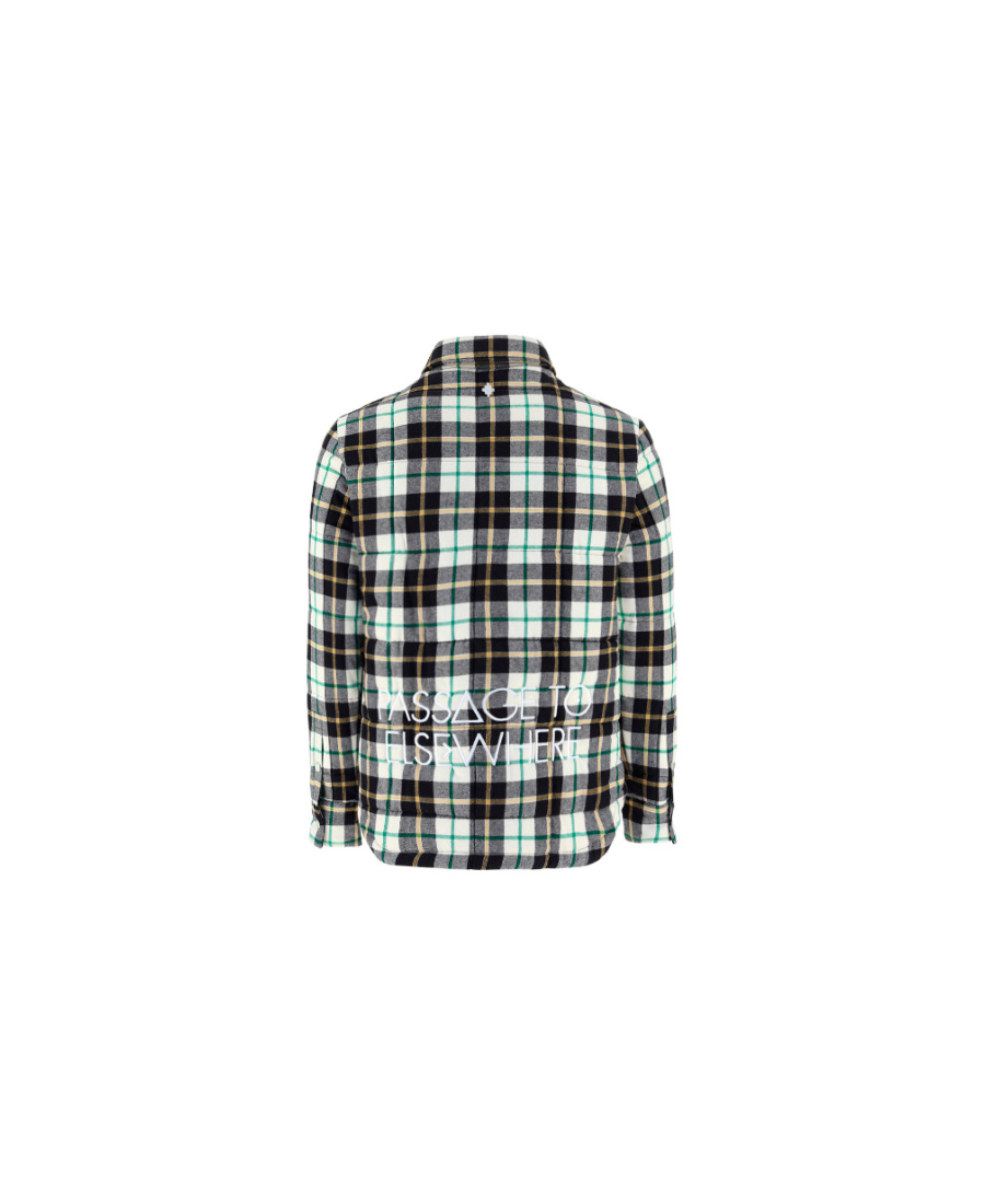 Marcelo Burlon County Of Milan County Of Milan Tartan Padded Shirt In Black