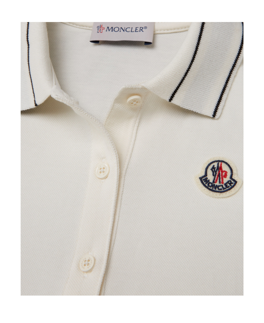 Moncler Branded-collar Polo Shirt In White