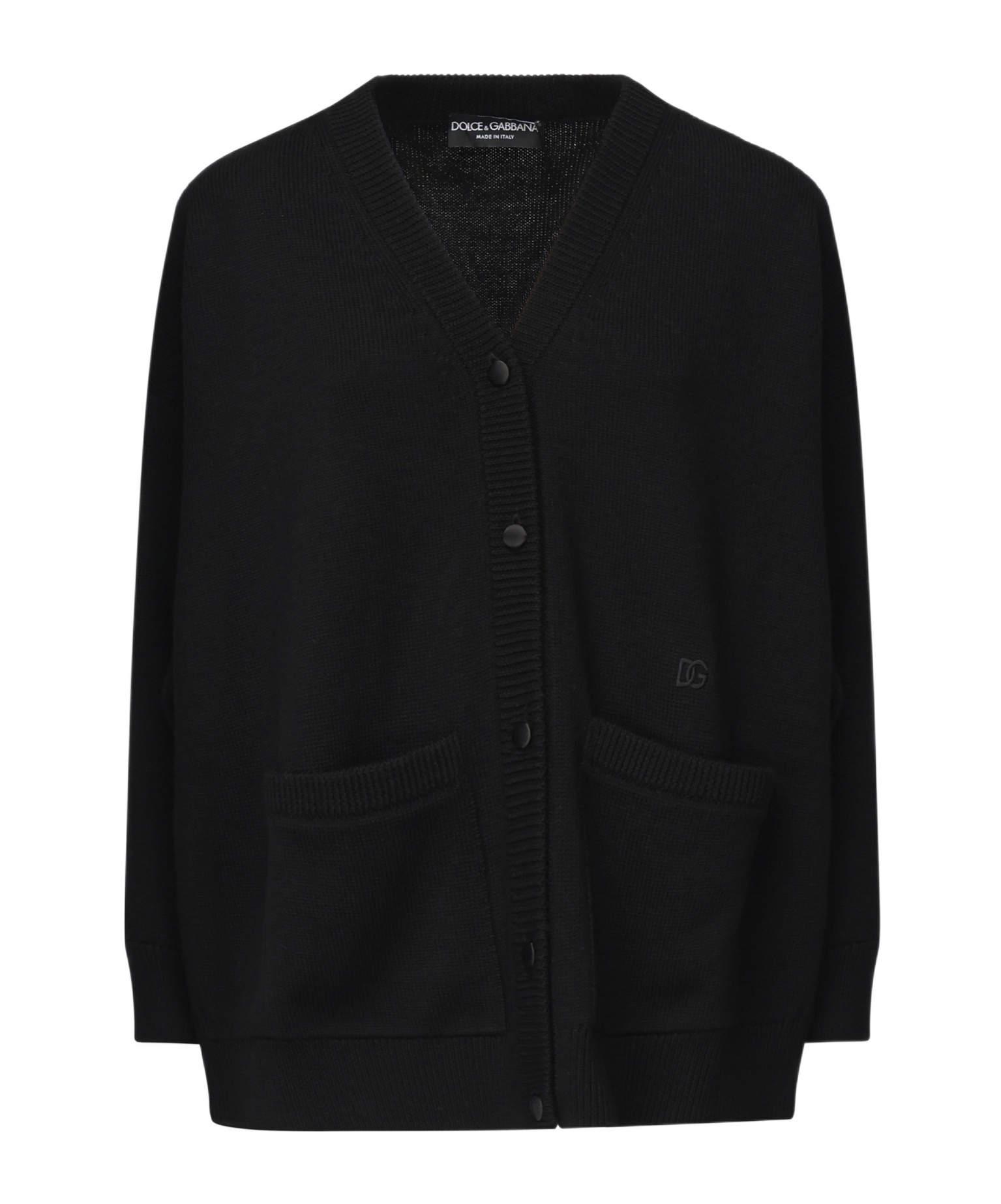 Dolce & Gabbana Buttoned Patch-pocket Cardigan In Black