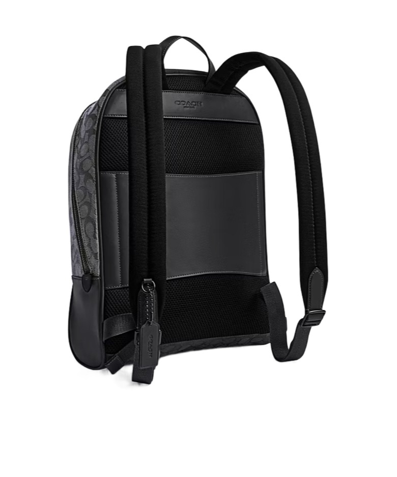 Shop Coach Theo Patterned Backpack In Black