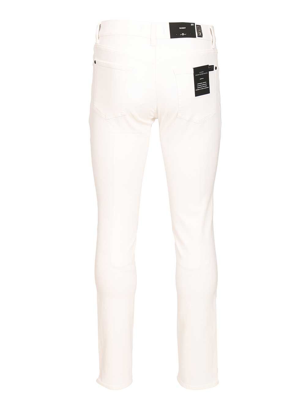 7 For All Mankind Slimmy Jeans White In White
