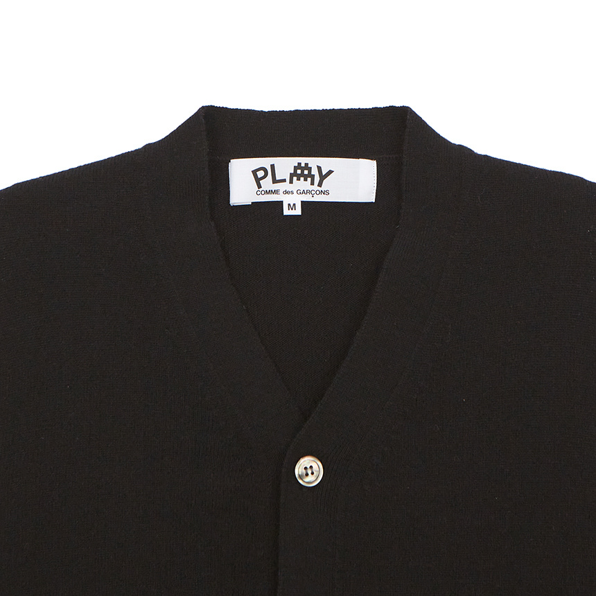 Comme Des Garçons Play X Invader Pixelated-heart Cardigan