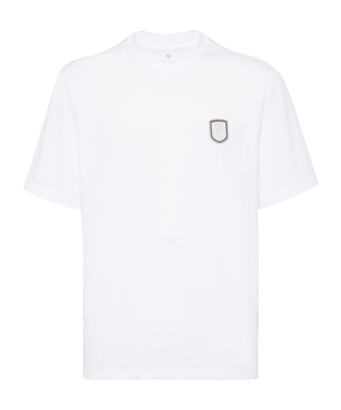 Brunello Cucinelli Logo-patch Polo Shirt In White