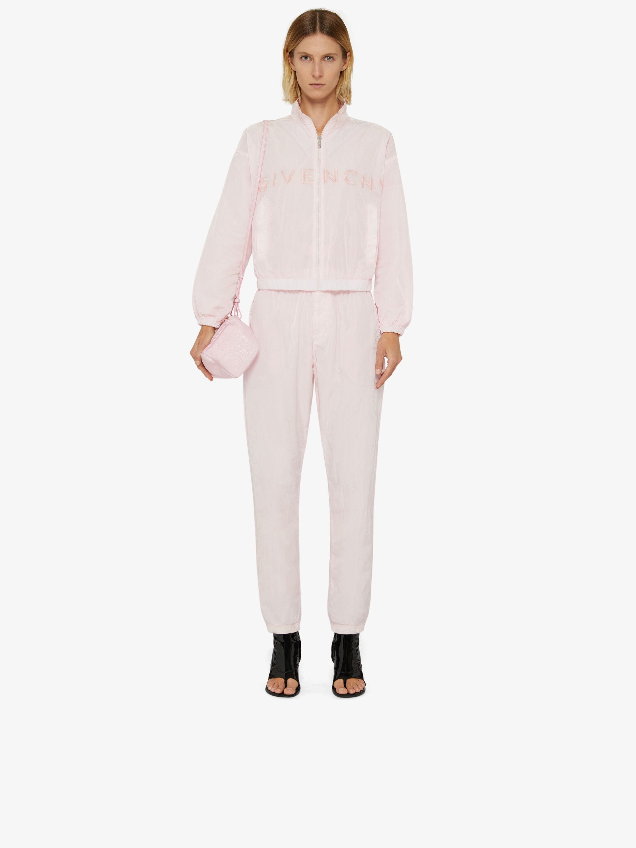 Givenchy Logo-embroidered Shell Track Pants In Pink