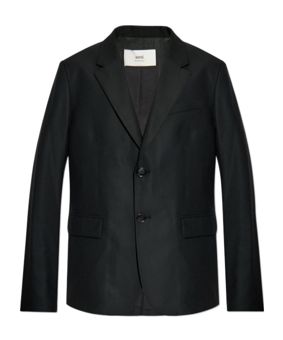 Ami Alexandre Mattiussi Wool Single-breasted Blazer In Black