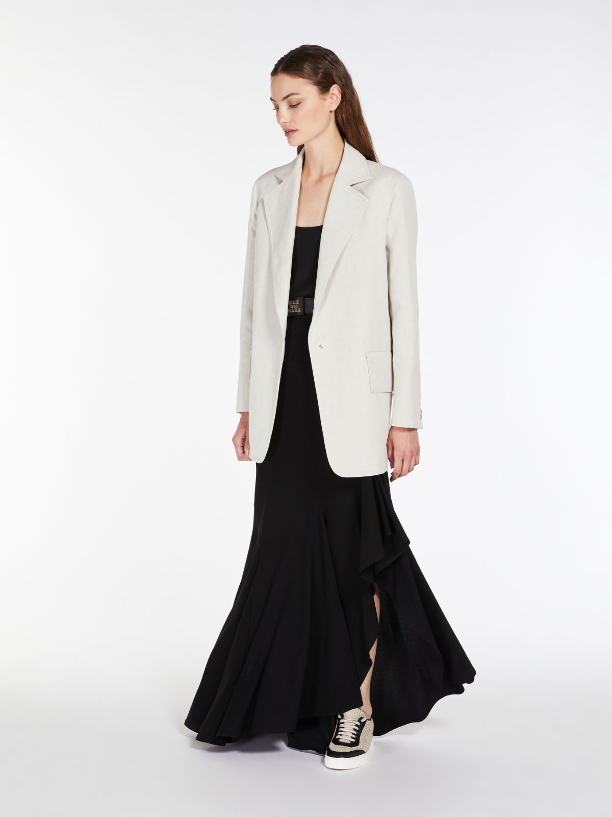 Max Mara Single-breasted Suit Jacket In White