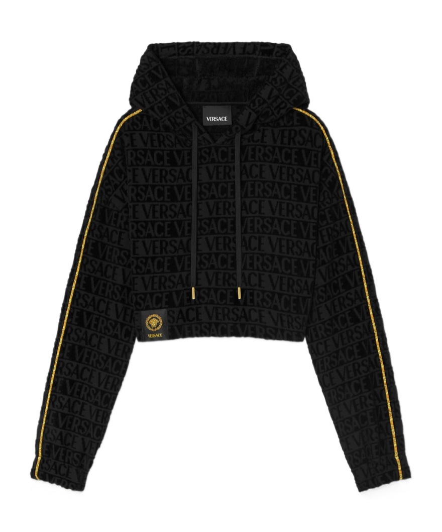 Versace Home Long-sleeved Sweater In Black