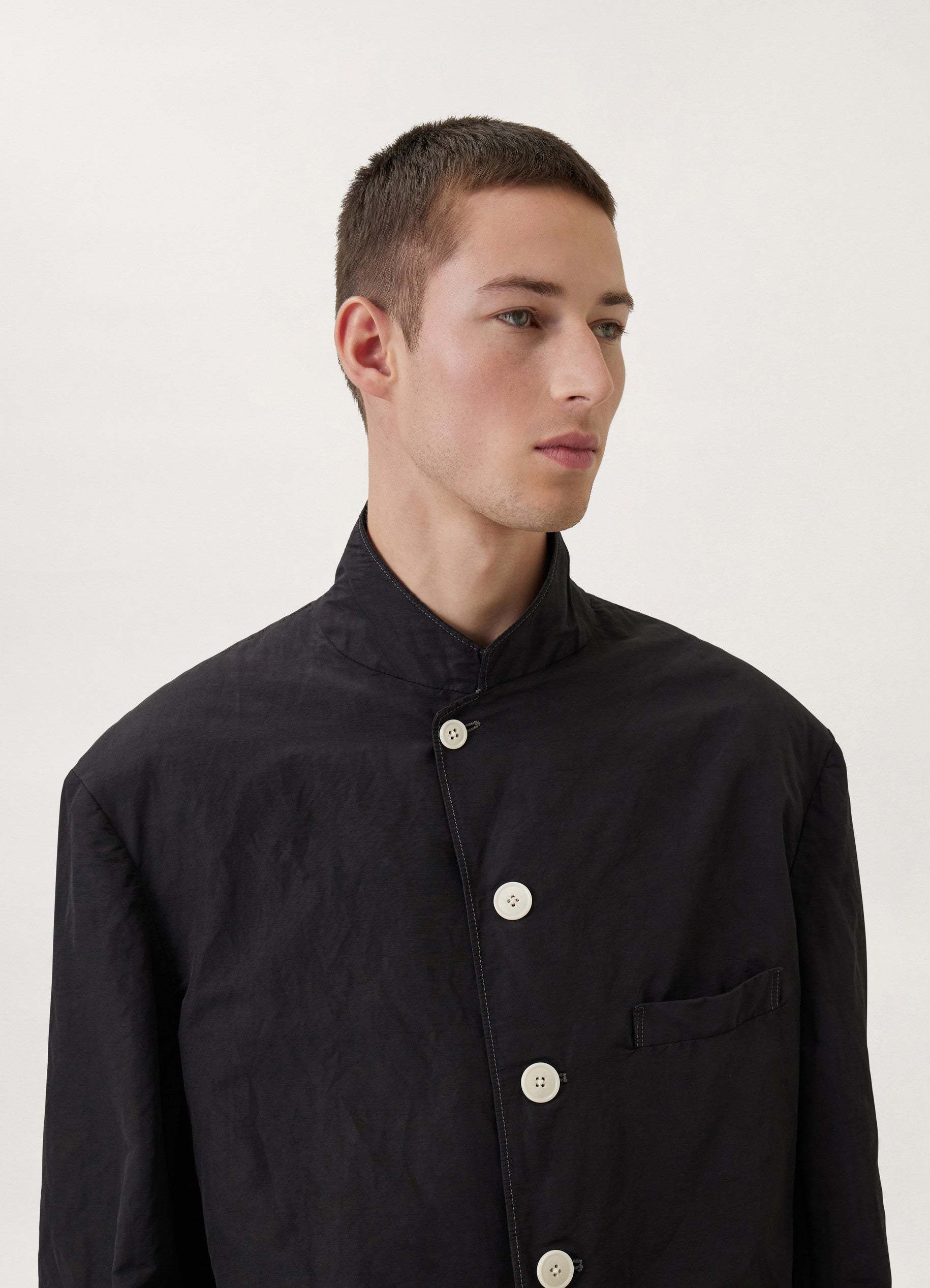 Lemaire Short Long-sleeved Suit Coat In Black