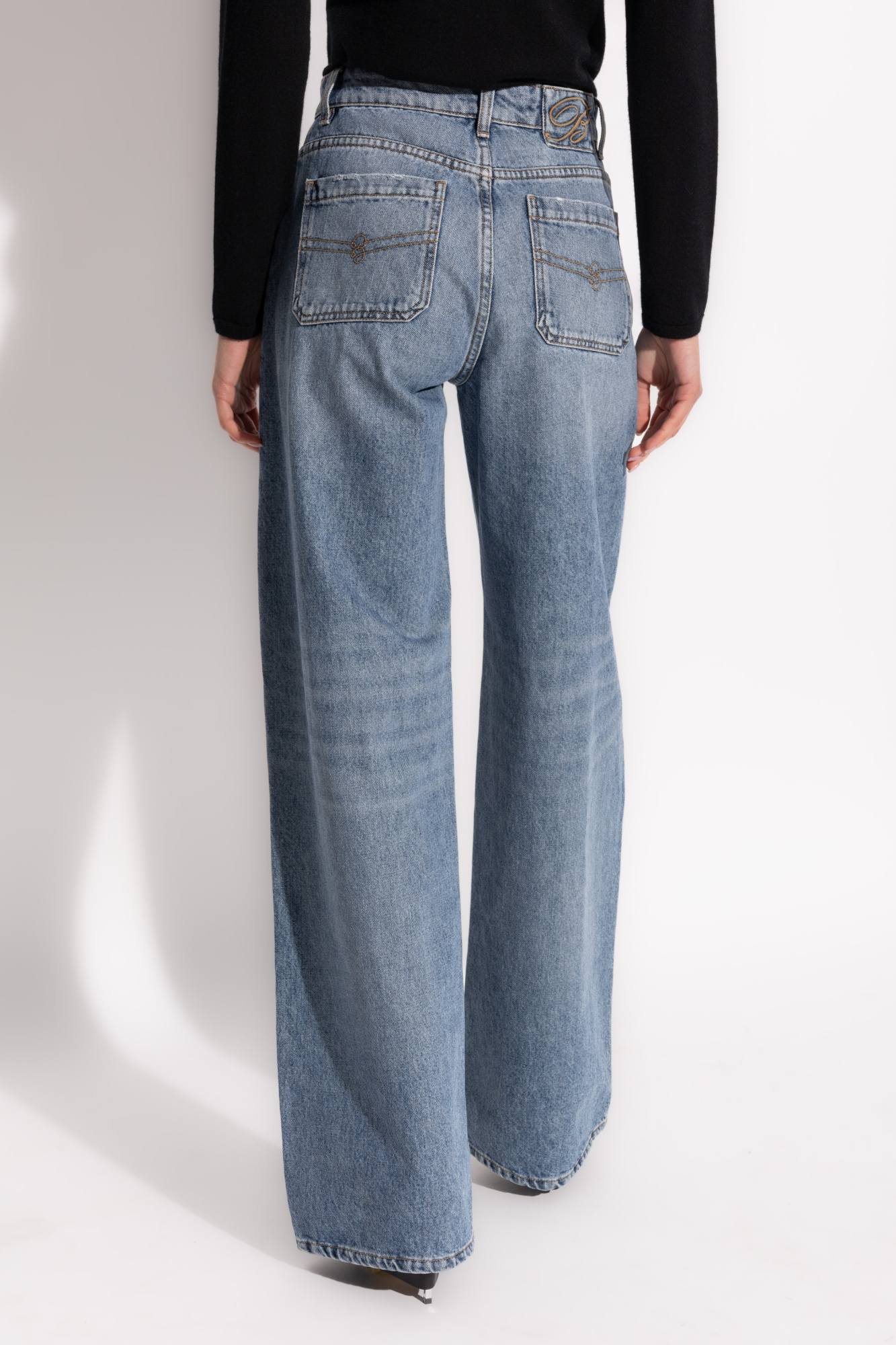 Blumarine Multi-pocket Jeans In Gray