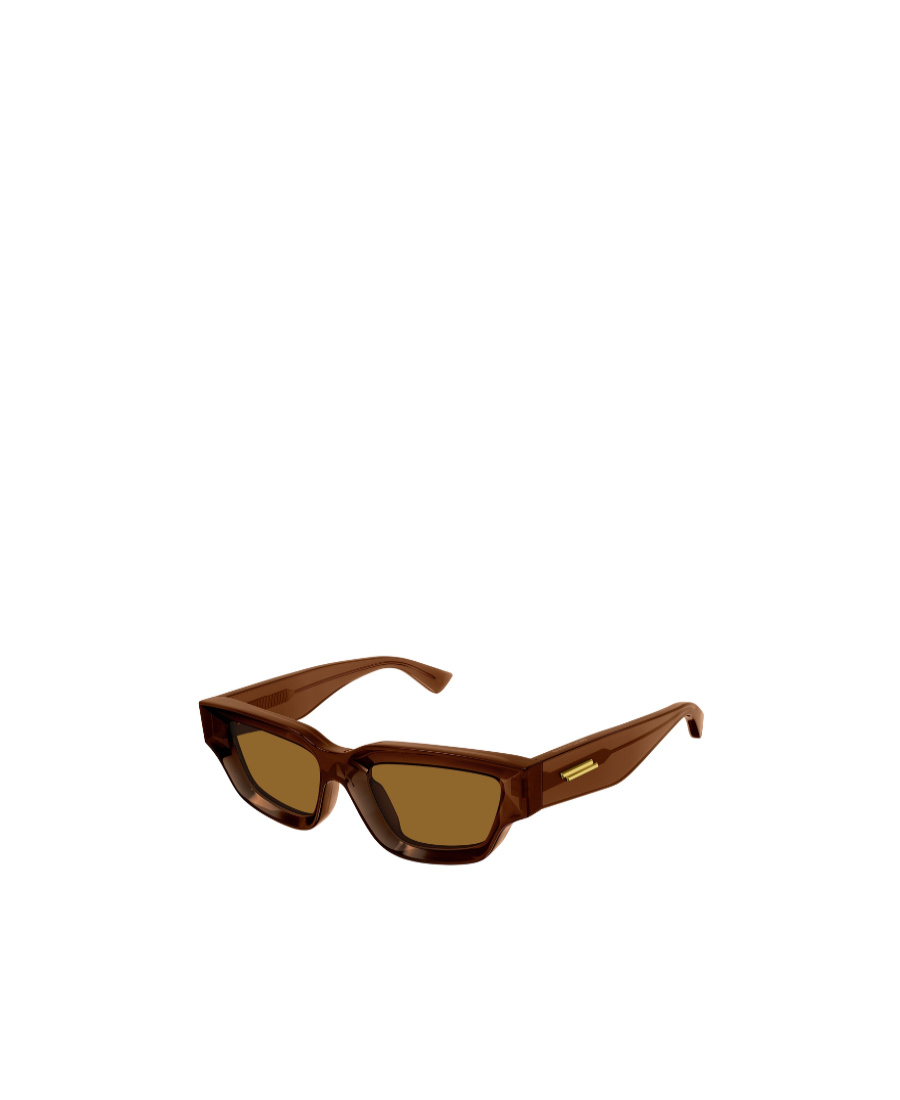 Bottega Veneta Logo Sunglasses In Brown