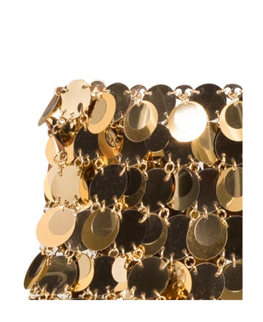 Rabanne Multi-color Dot-sequin Chainmail Mini Skirt In Nude
