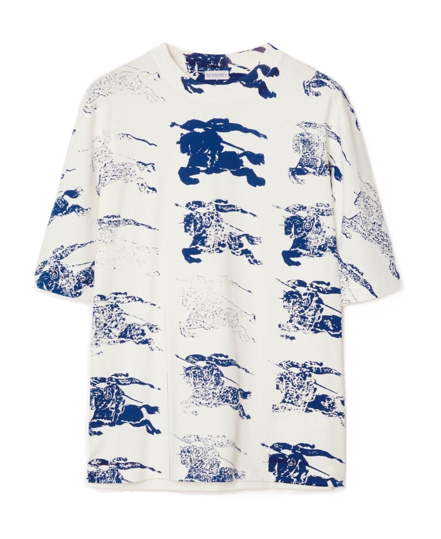 Burberry T-shirt With Ekd T-shirts White In White