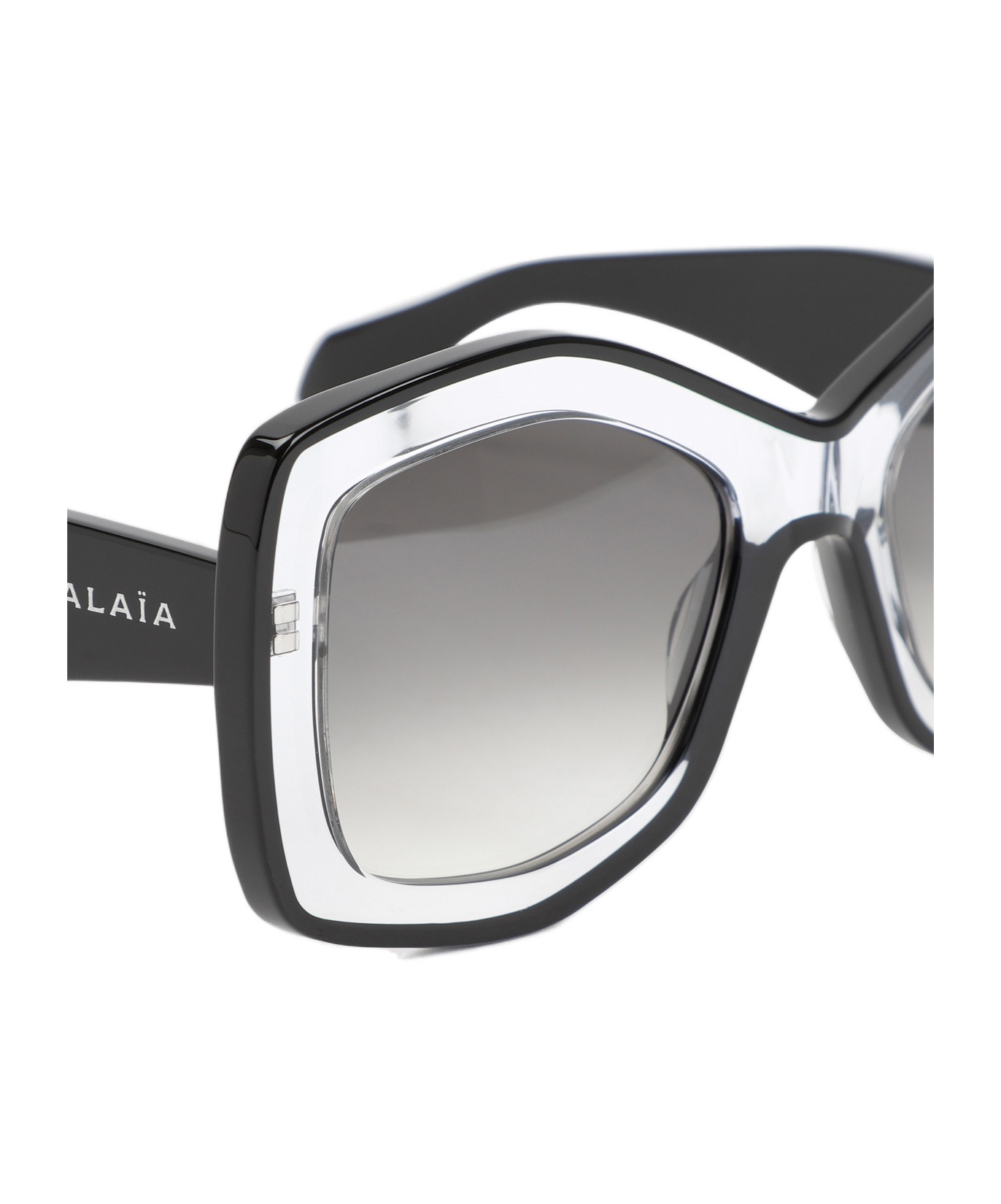 Alaïa Geometric Frame Sunglasses In Gray