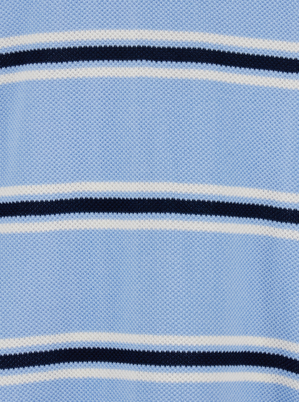 Dunst Light Blue Polo Shirt With All-over Striped Motif And Ribbed Edges