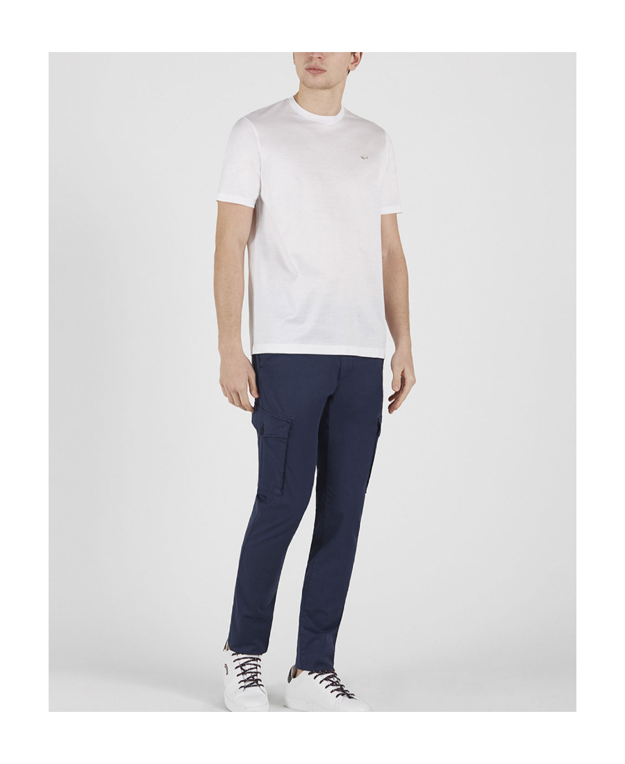 Paul & Shark V-collar Short-sleeved T-shirt In White