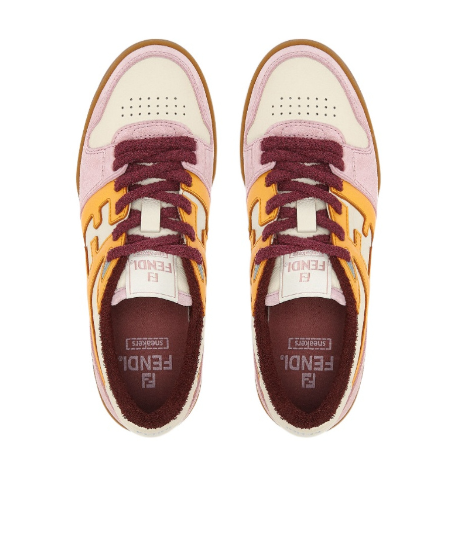 Fendi Match Panelled Low-top Trainers In Multicolor