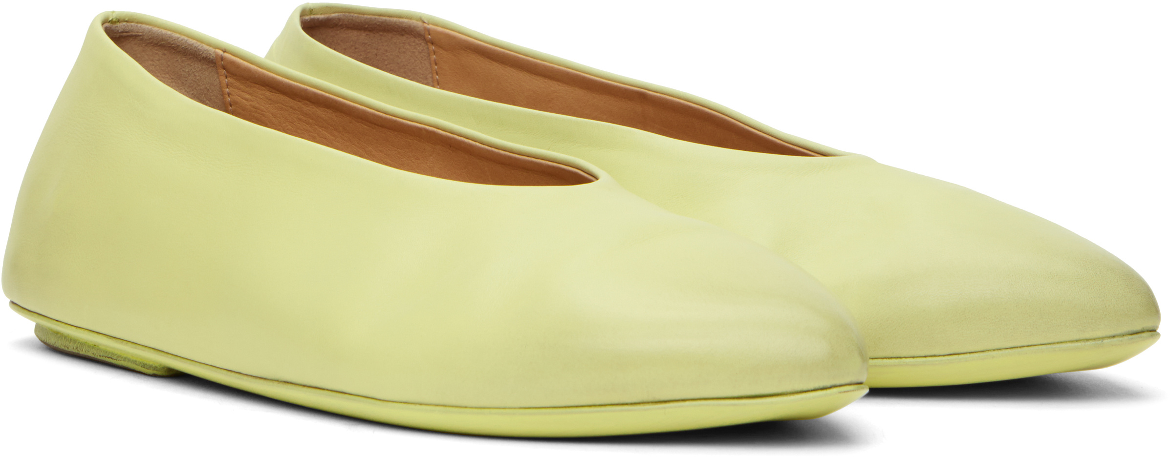 Marsèll Green Sfoglia Ballerina Flats In Multi