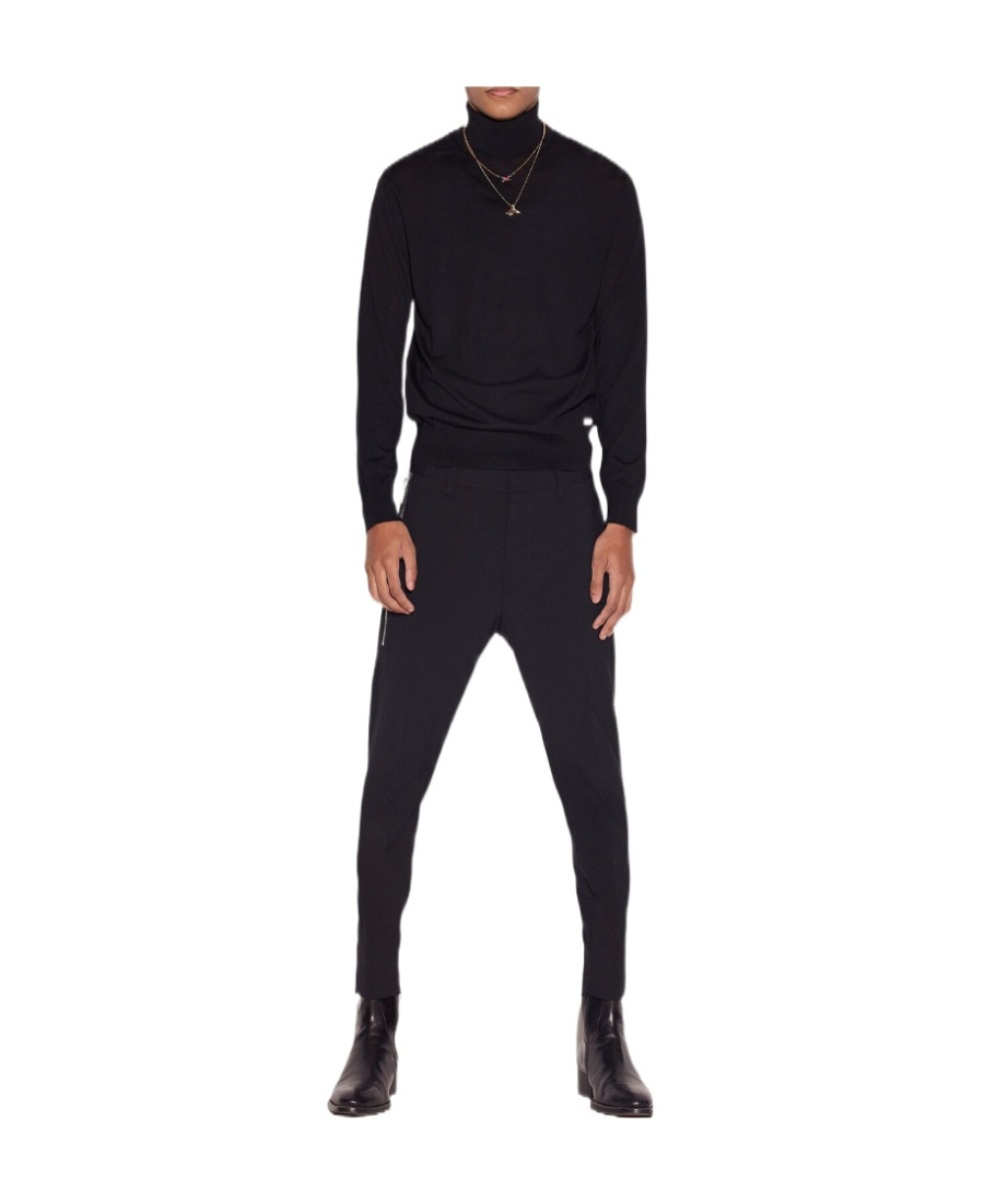 Dsquared2 Cropped Tapered-leg Trousers In Black