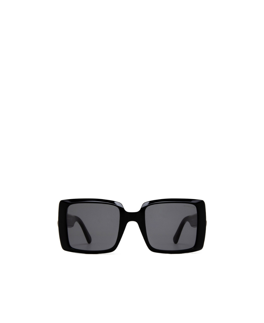 Moncler Ml0244 Bold Rectangle Frame Sunglasses In Gray