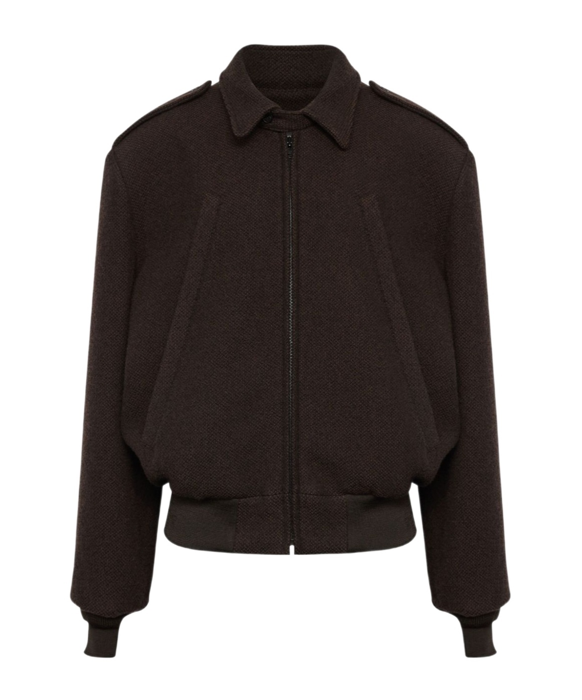 Mm6 Maison Margiela Sports Jacket With Epaulettes And Ribbed Cuffs In Brown