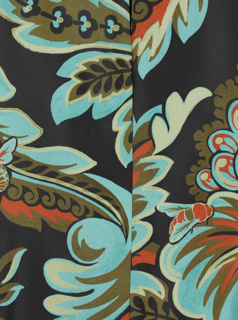 Etro Floral Asymmetric Wrap Skirt In Green Multi In Green