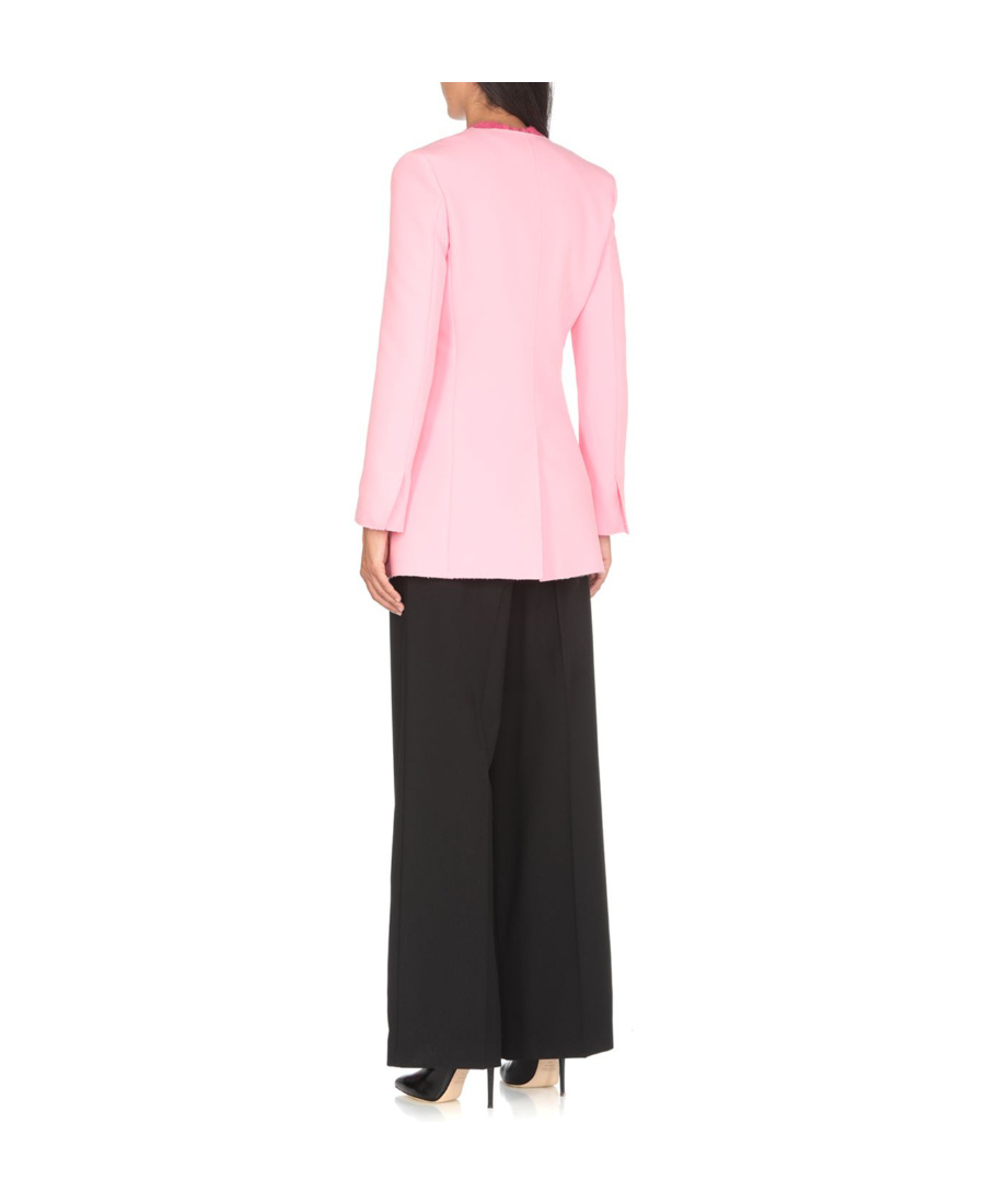 Msgm Single-breasted Jacket In Pink