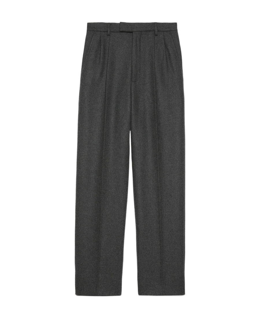 Gucci Luxurious Dark Grey Trousers With Wool And Cashmere Blend