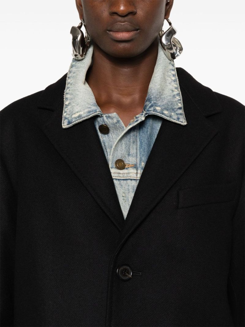Dsquared2 Single-breasted Coat In Black