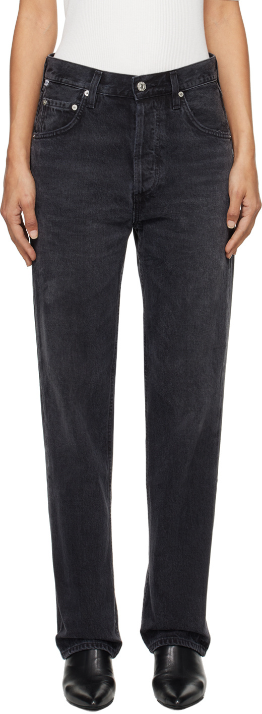 Citizen Of Humanity Belt Loop Jeans In Black
