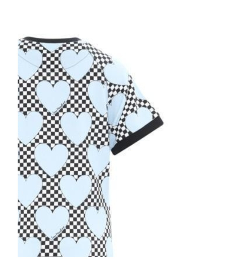 Moschino Love Printed T-shirt Dress In Blue