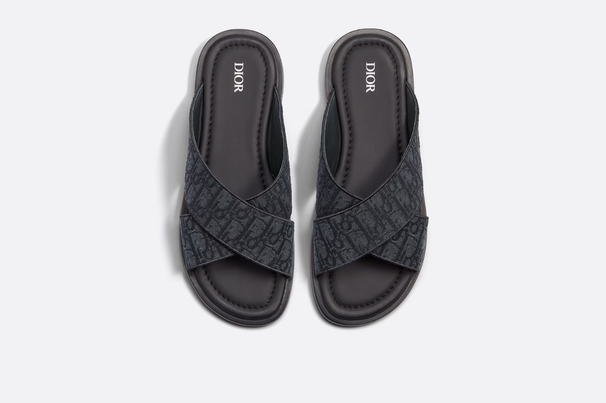Dior Logo Sandals And Slippers In Black