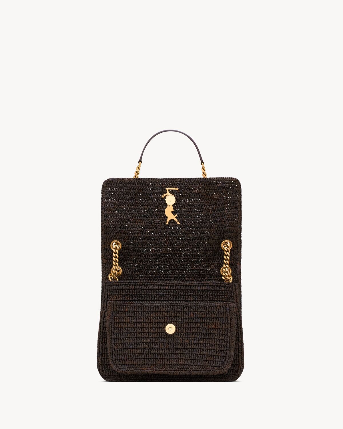 Saint Laurent Niki Medium In Raffia In Brown