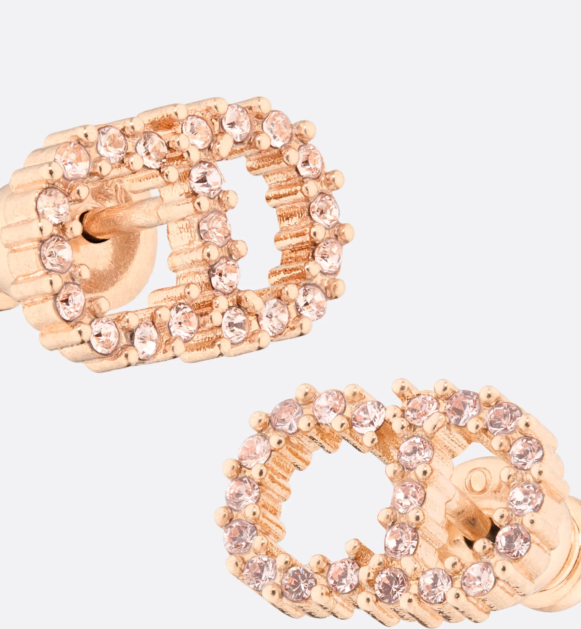 Dior Clair D Lune Stud Earrings In Gold