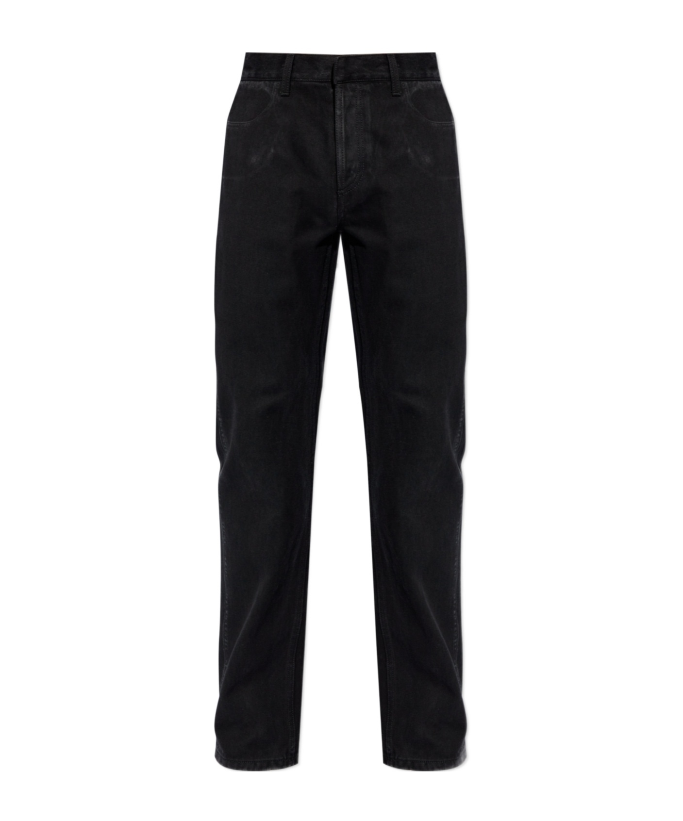 Alexander Mcqueen Ghostwash Mid-rise Straight Jeans In Black
