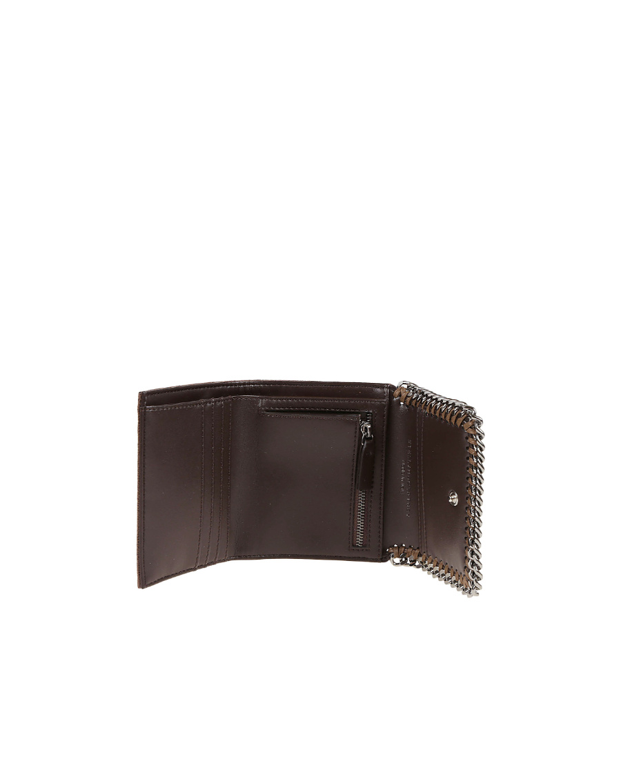 Stella Mccartney Falabella Tri-fold Wallet In Brown