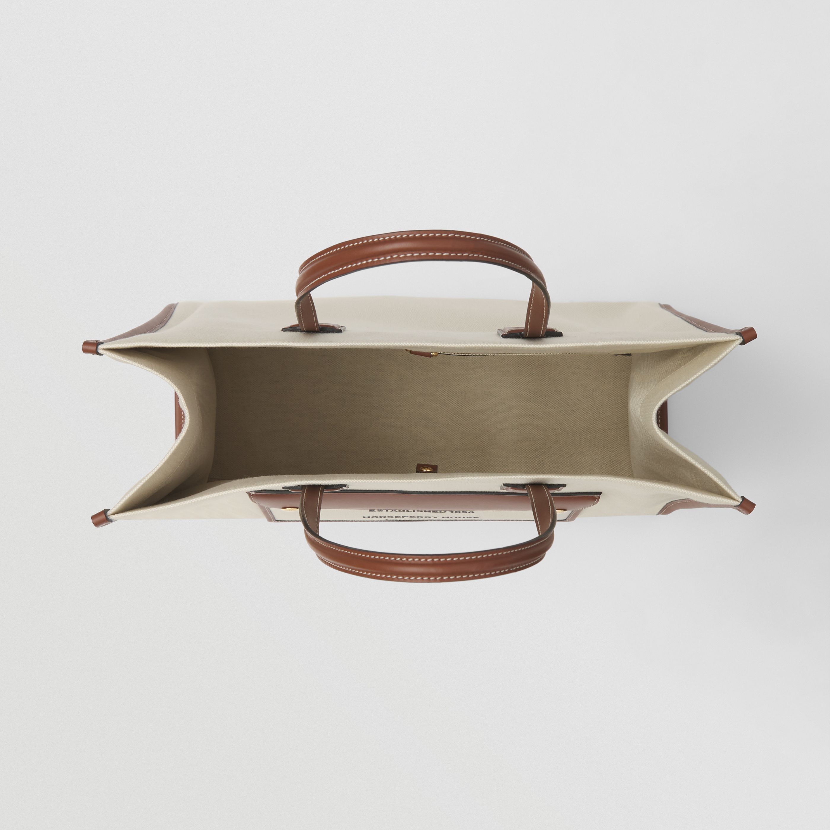 Burberry Medium Two-tone Freya Bag In White