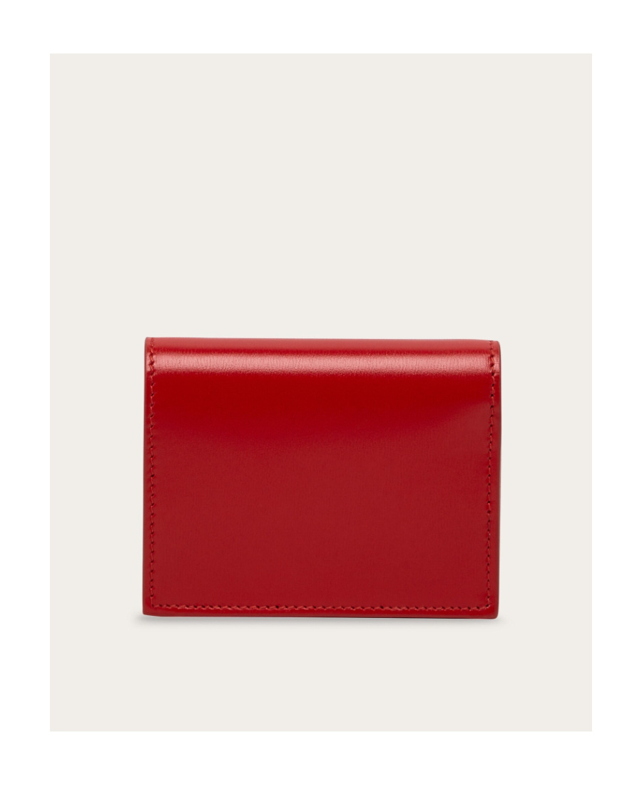 Ferragamo Gancini Compact Wallet In Red