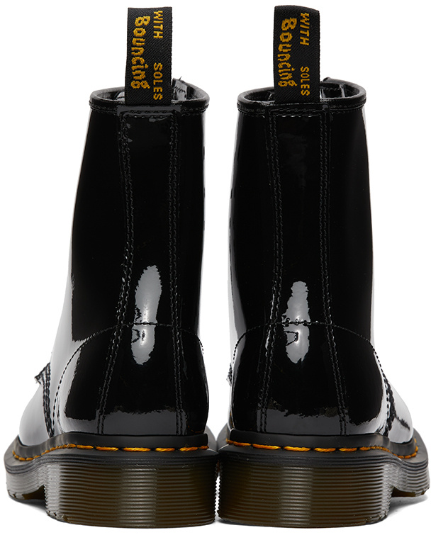 Dr. Martens' Round Head Lace-up Boots In Black