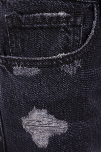 Frame Belt Ring Denim Trousers In Black
