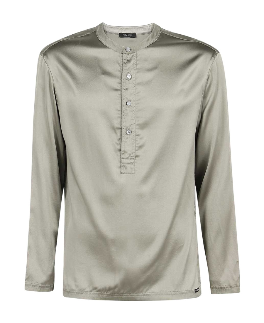 Tom Ford Long-sleeved Shirt Pajamas In Gray