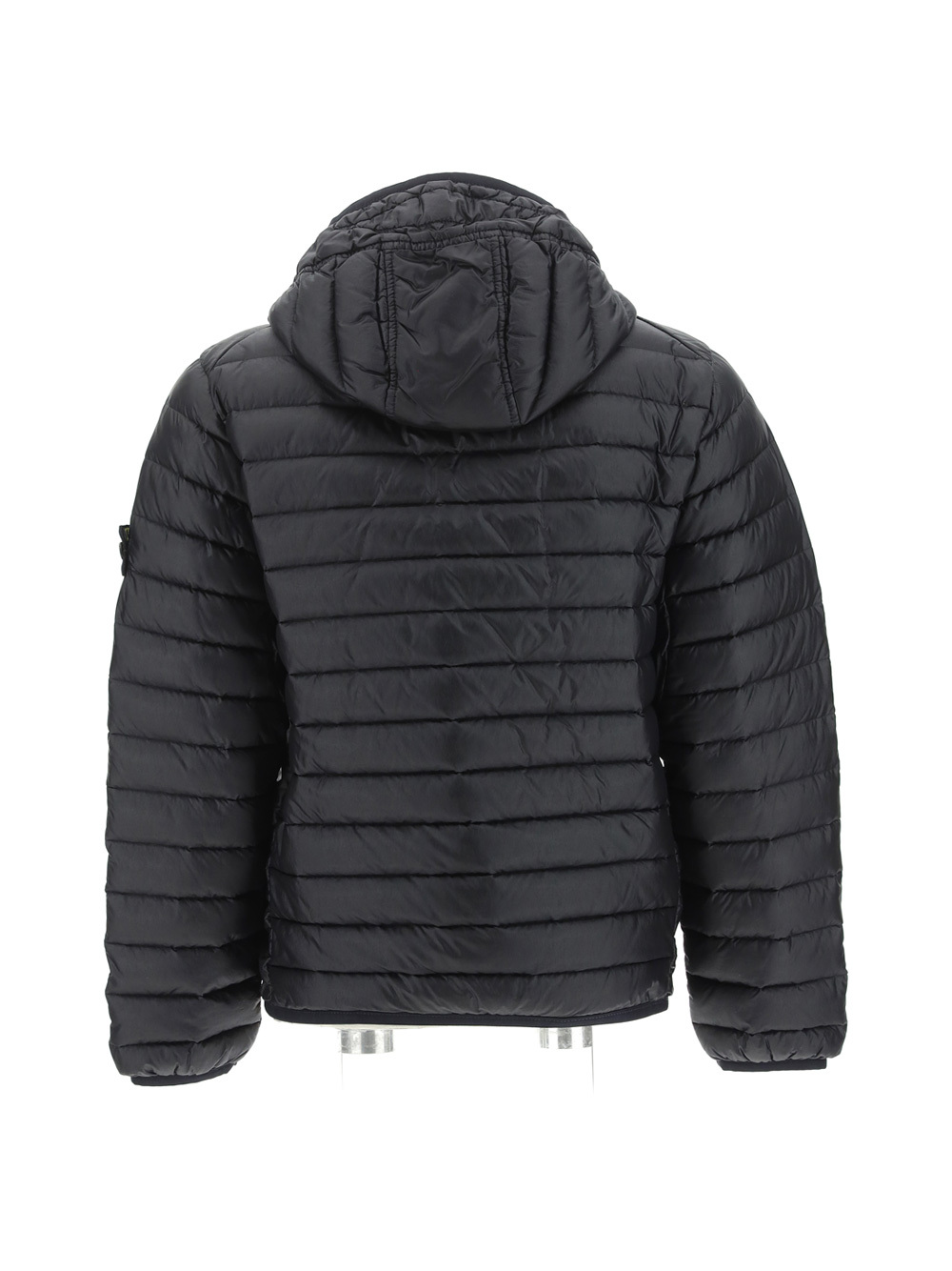Stone Island Padded Logo-patch Jacket In Black