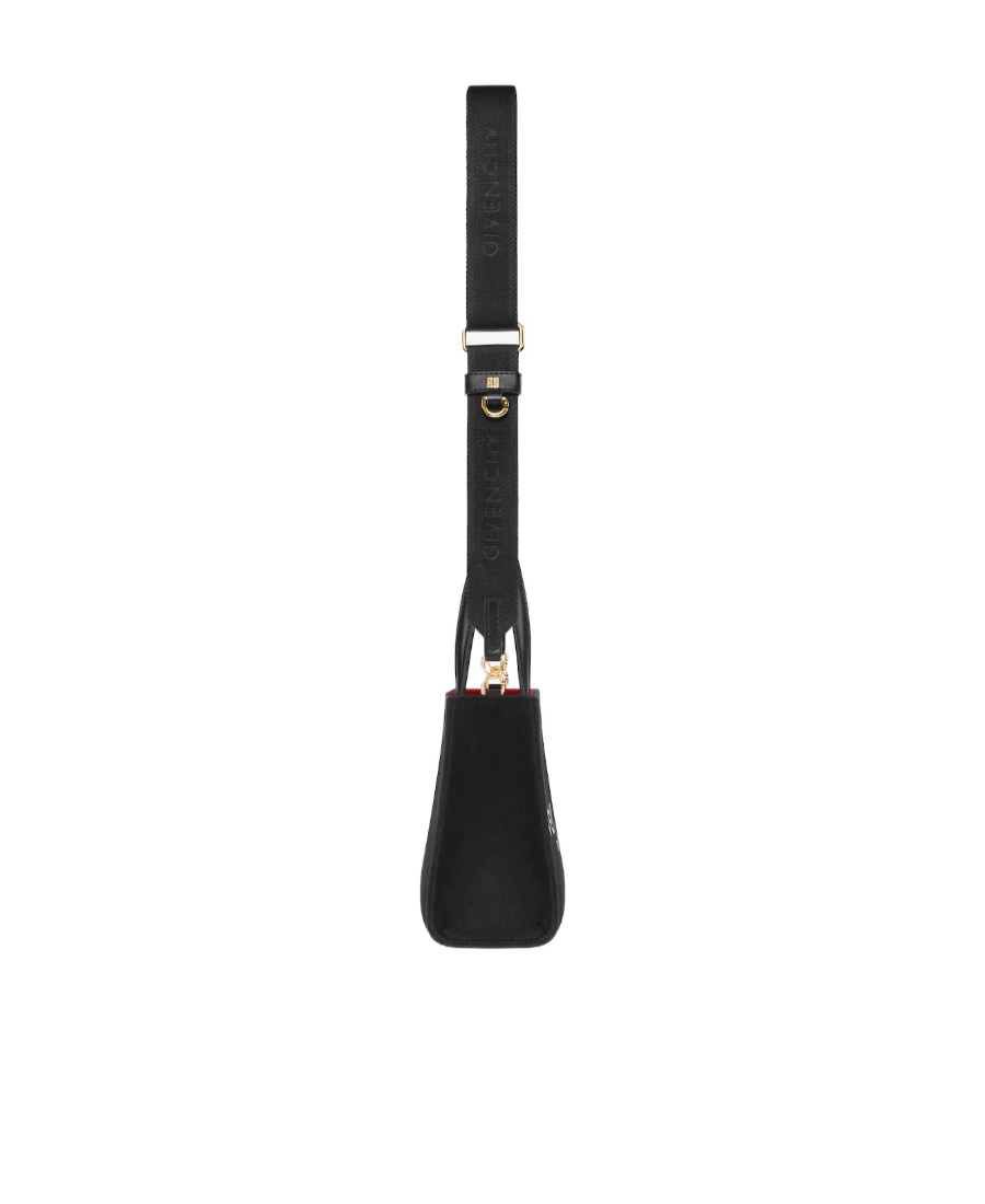 Givenchy G-tote Mini Shopping Bag In Canvas In Black