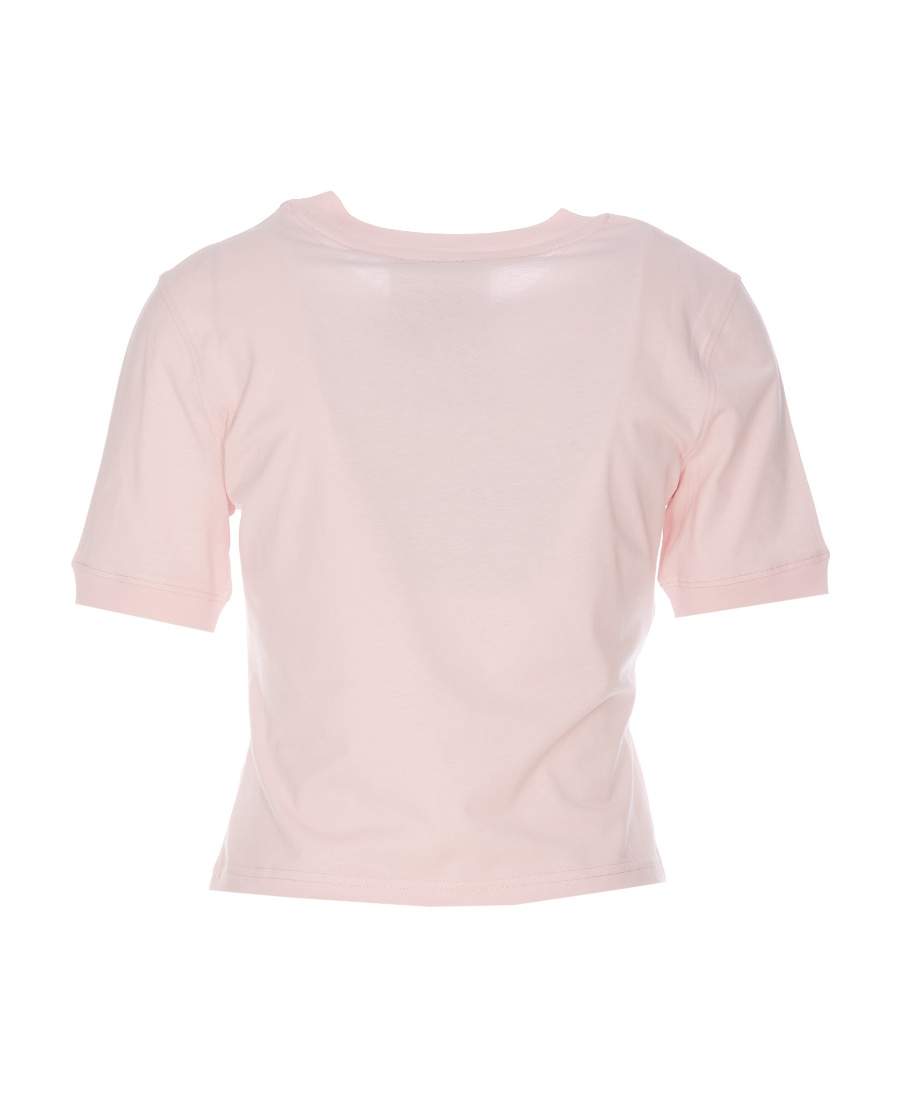 Moschino Teddy Bear Logo Printed Crewneck T In Pink