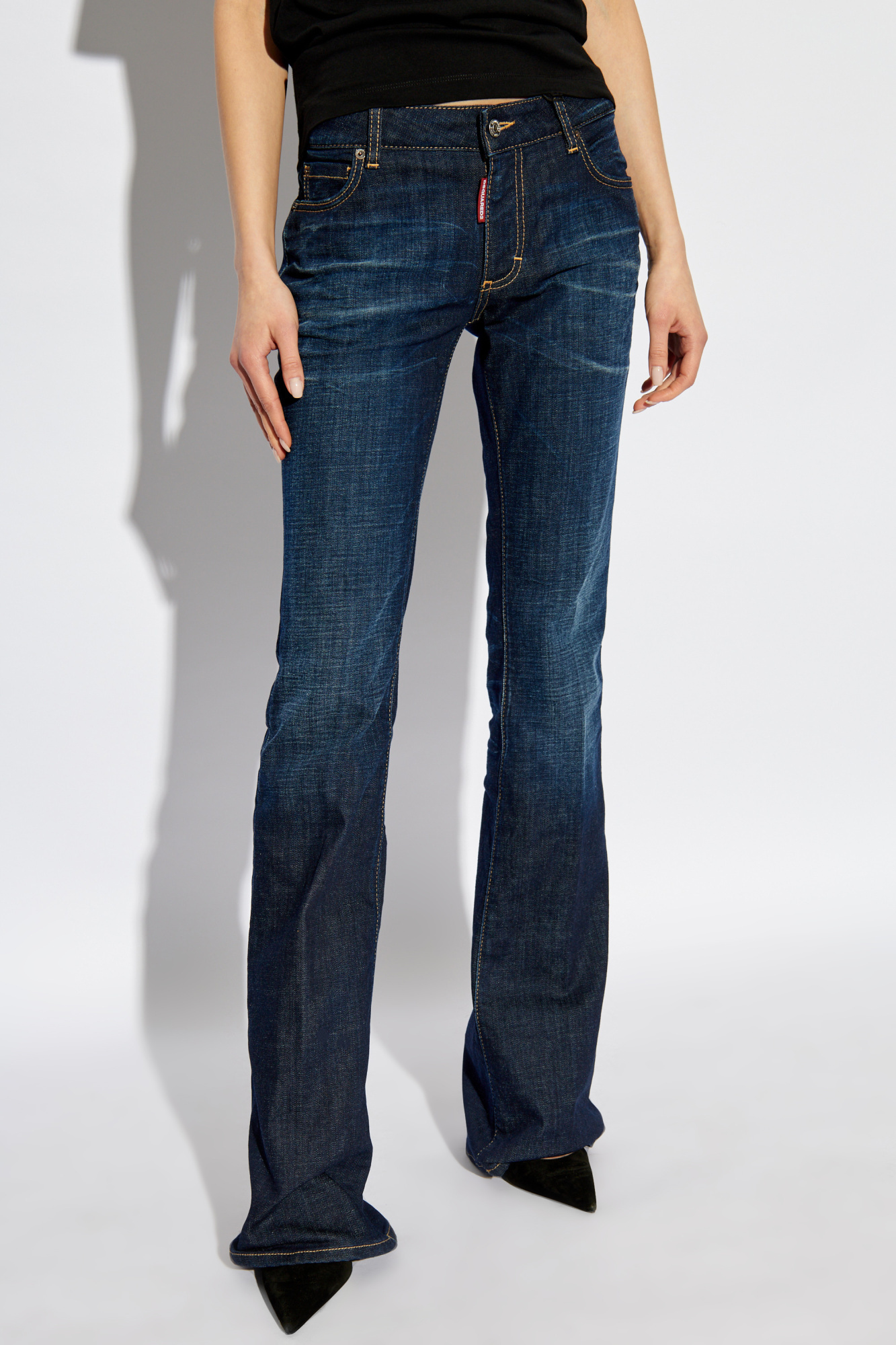 DSQUARED2 DSQUARED2 MID-WAISTED FLARED JEANS
