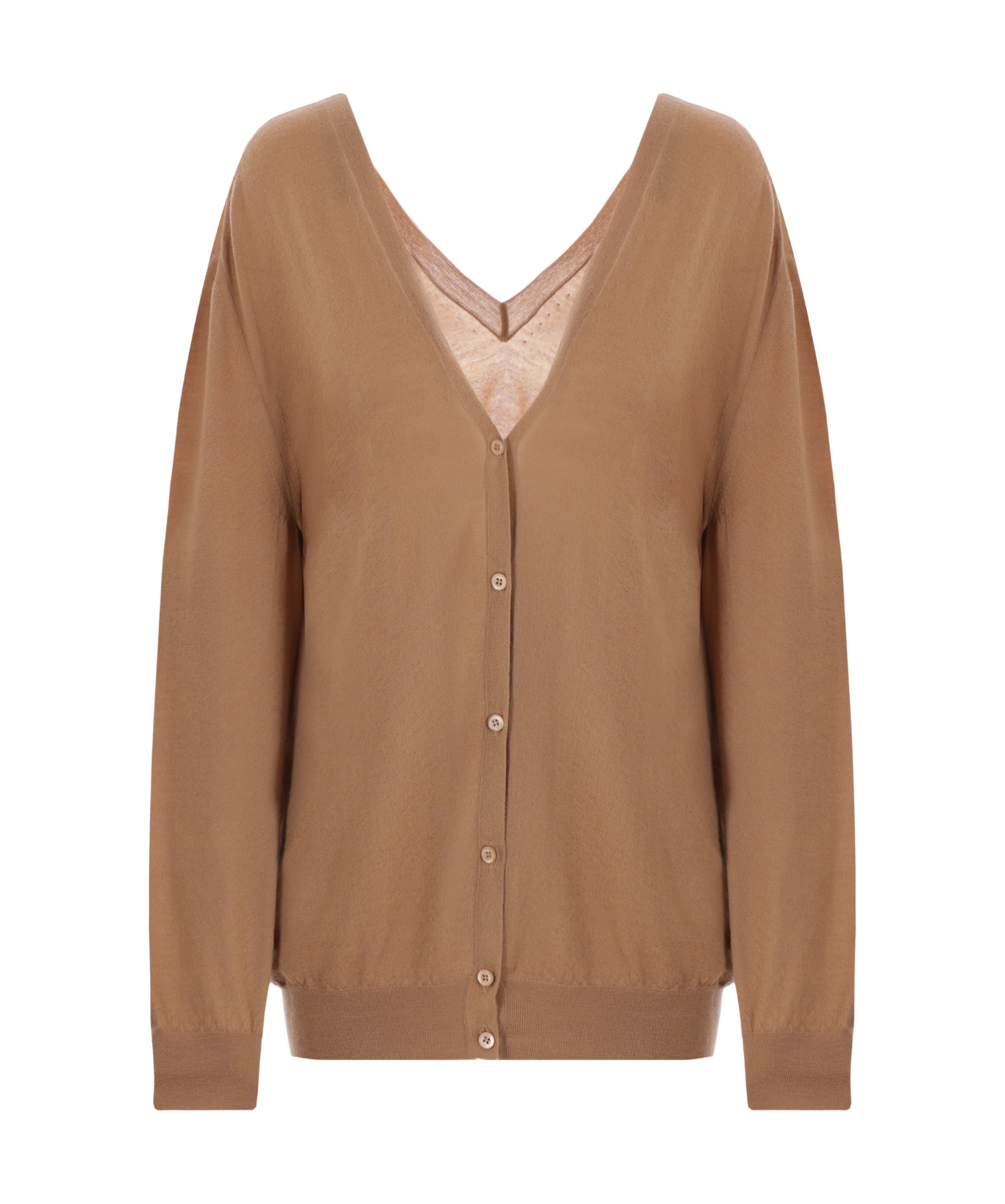 Prada V-neck Sweater In Brown