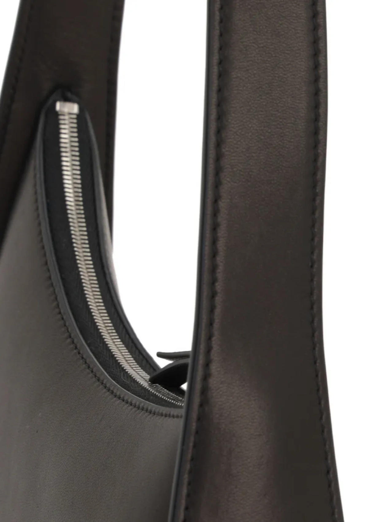 The Row Crescent Zip Shoulder Bag In Black